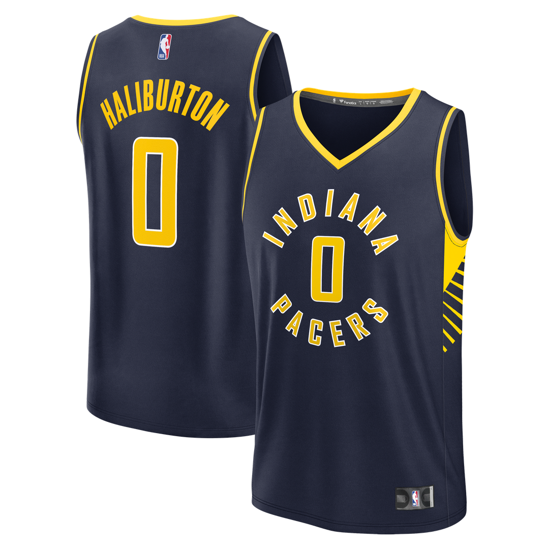 Indiana Pacers Tyrese Haliburton Fanatics Youth Fast Break Replica Player Jersey - Navy
