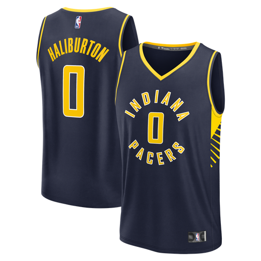 Indiana Pacers Tyrese Haliburton Fanatics Youth Fast Break Replica Player Jersey - Navy