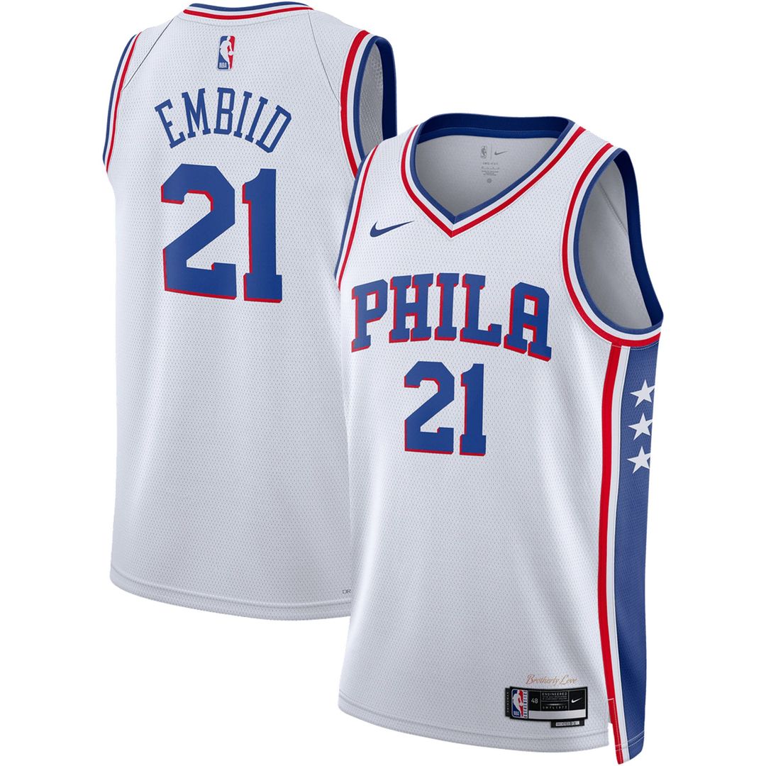 Philadelphia 76ers Joel Embiid Nike Unisex Swingman Jersey - Association Edition - White