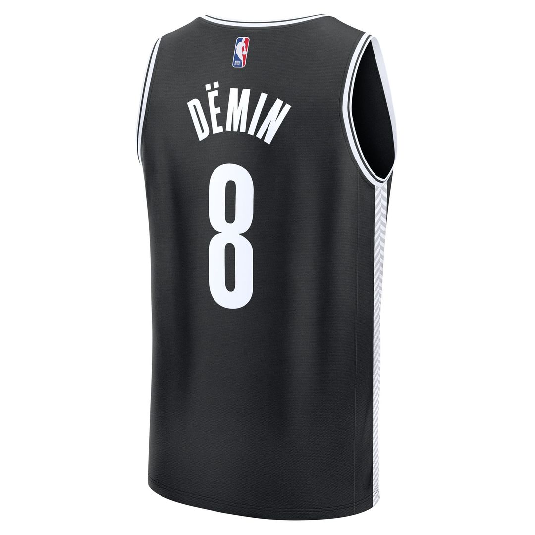 Brooklyn Nets Egor Dëmin Fanatics Fast Break Replica Jersey - Black - Icon Edition