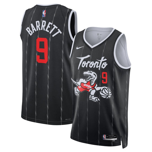 Toronto Raptors RJ Barrett Nike Unisex 2025/26 Swingman Jersey - Black - City Edition