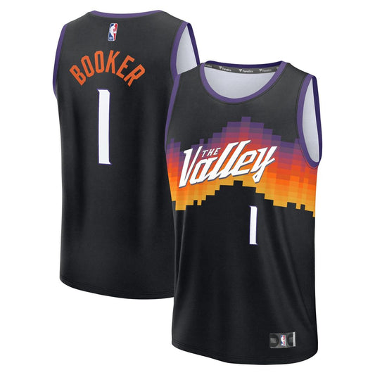 Phoenix Suns Devin Booker Fanatics Youth 2025/26 City Edition Fast Break Jersey - Black