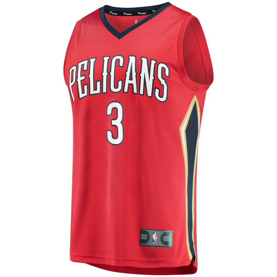 New Orleans Pelicans C.J. McCollum Fanatics Fast Break Replica Player Jersey - Statement Edition - Red