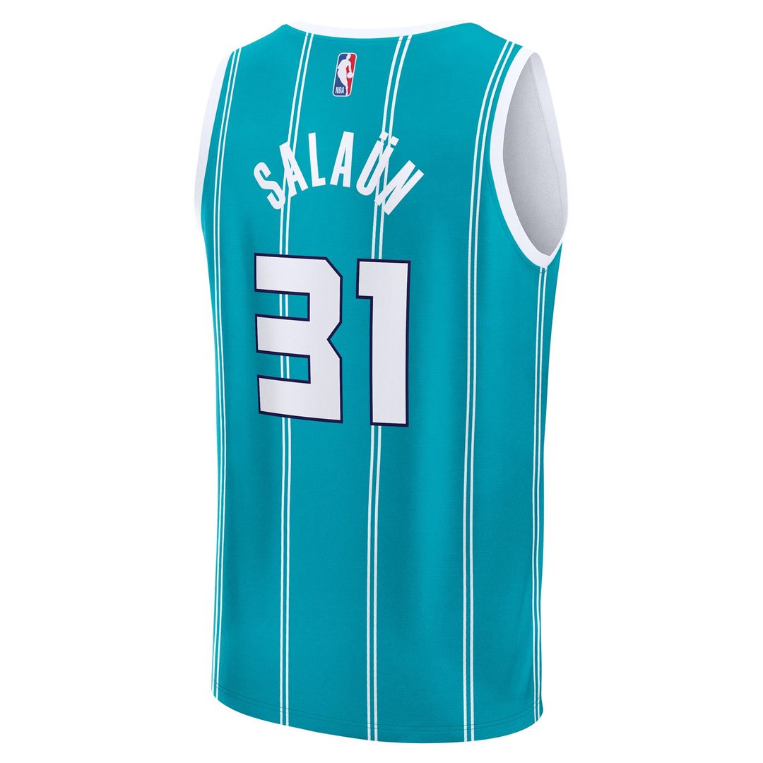 Charlotte Hornets Tidjane Salaun Fanatics 2024 NBA Draft Fast Break Player Jersey - Icon Edition - Teal