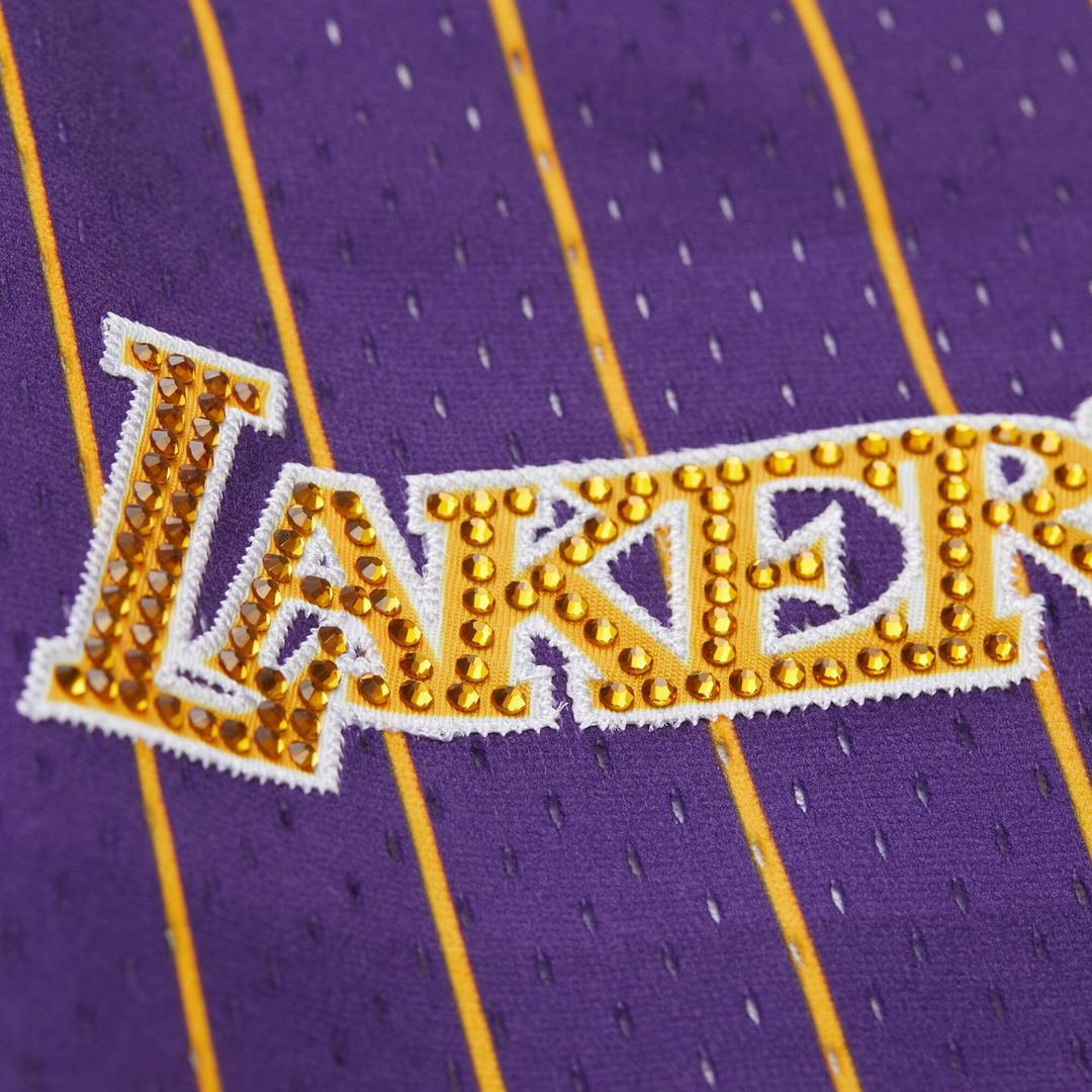 Los Angeles Lakers Mitchell & Ness x DANNIJO Women's Fashion Baseball Jersey - Purple