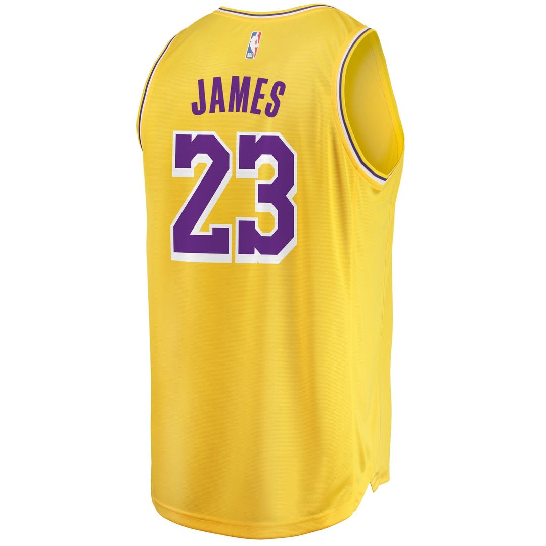 Los Angeles Lakers LeBron James Fanatics Big & Tall Fast Break Player Jersey - Gold - Icon Edition