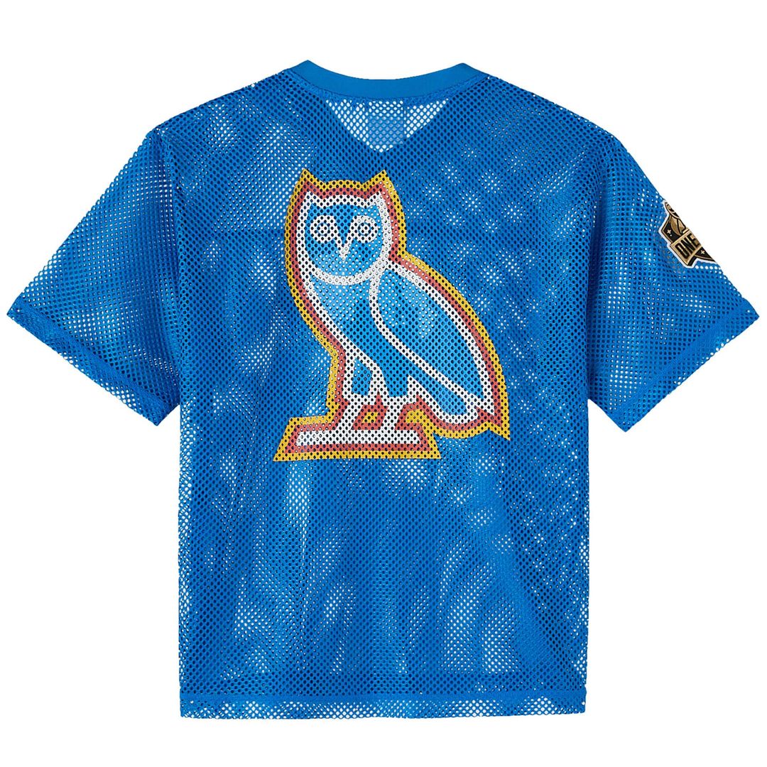 Oklahoma City Thunder OVO x NBA Mesh Football Fashion Jersey - Blue