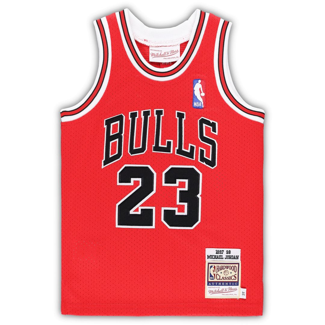 Chicago Bulls Michael Jordan Mitchell & Ness Toddler 1997/98 Hardwood Classics Authentic Jersey - Red