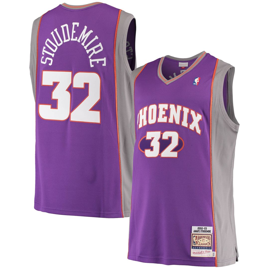 Phoenix Suns Amar'e Stoudemire Mitchell & Ness Hardwood Classics Authentic Jersey - Purple