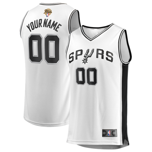 San Antonio Spurs Fanatics 2026 NBA Finals Fast Break Custom Jersey - Association Edition - White