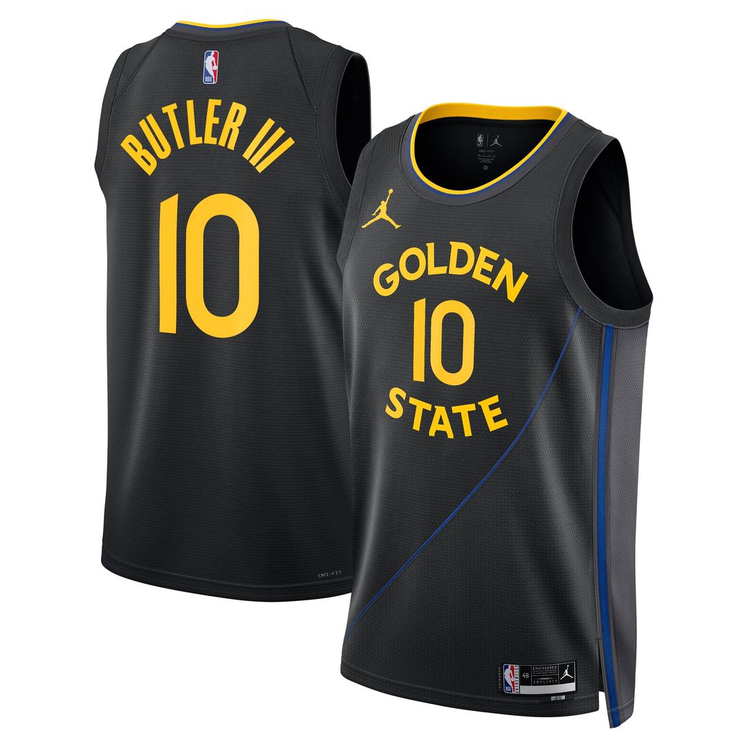 Golden State Warriors Jimmy Butler Jordan Brand Unisex Swingman Jersey - Statement Edition - Black