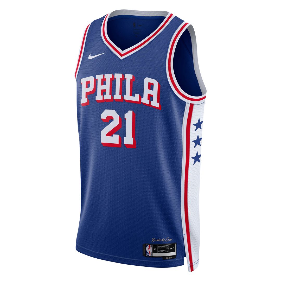 Philadelphia 76ers Joel Embiid Nike Unisex Swingman Jersey - Icon Edition - Royal