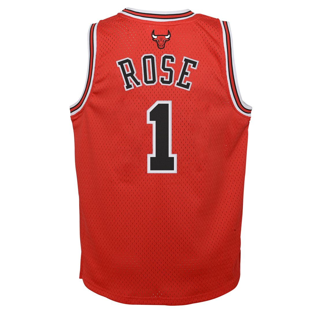 Chicago Bulls Derrick Rose Mitchell & Ness Youth 2008/09 Hardwood Classics Swingman Jersey - Red