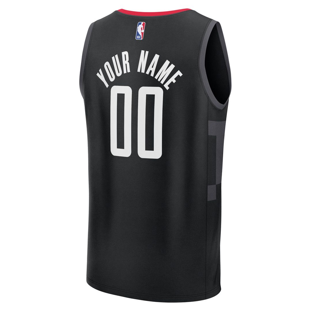 Houston Rockets Fanatics Youth Fast Break Custom Jersey - Statement Edition - Black