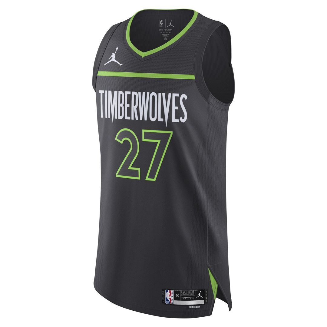 Minnesota Timberwolves Rudy Gobert Jordan Brand Authentic Jersey - Statement Edition - Anthracite