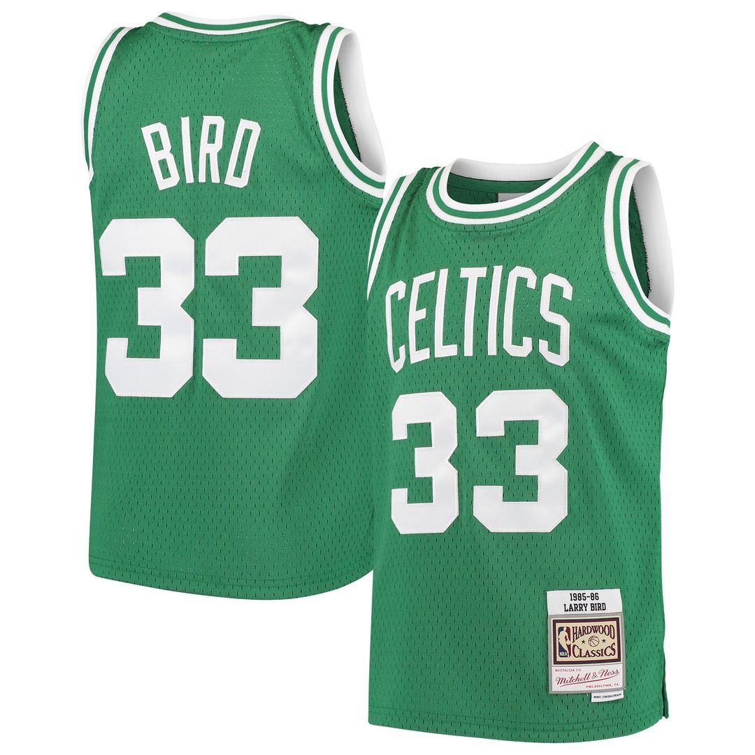Boston Celtics Larry Bird Mitchell & Ness Youth Hardwood Classics Swingman Throwback Jersey - Kelly Green