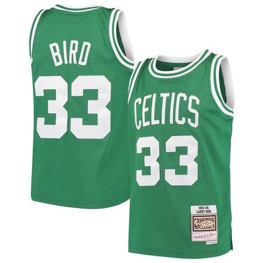 Boston Celtics Larry Bird Mitchell & Ness Youth Hardwood Classics Swingman Throwback Jersey - Kelly Green