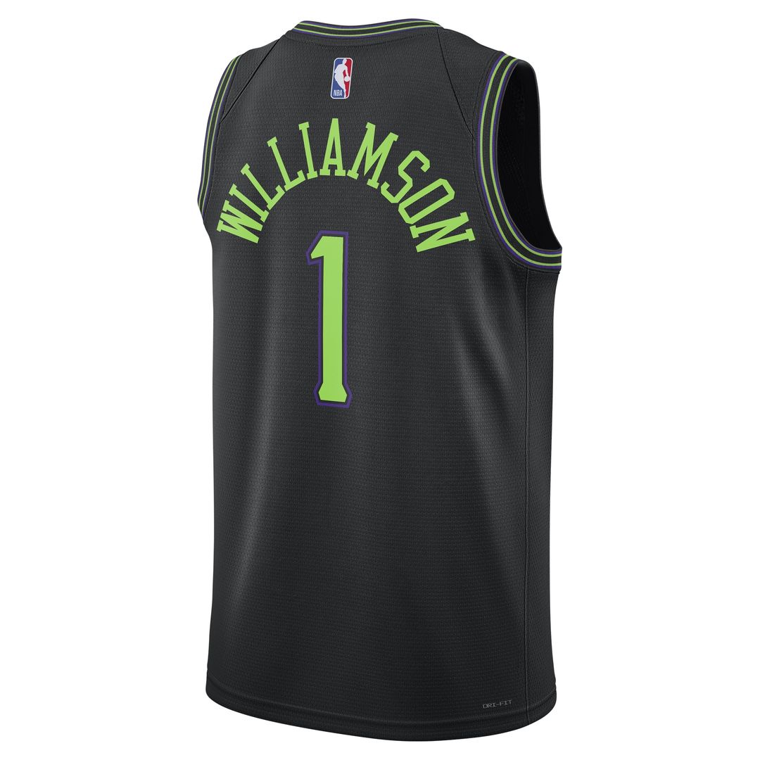 New Orleans Pelicans Zion Williamson Nike Unisex 2025/26 Swingman Jersey - Black - City Edition
