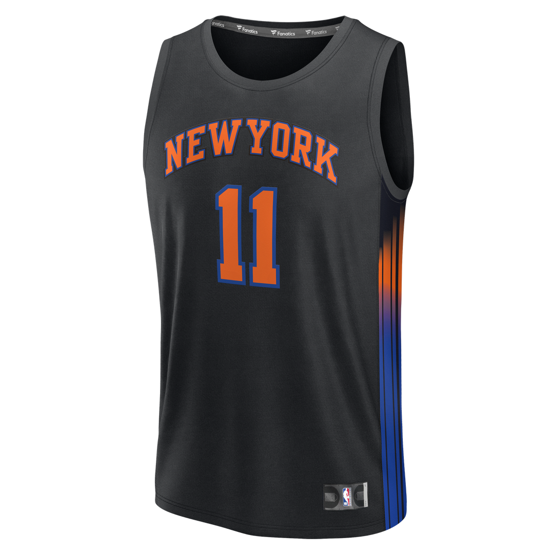 New York Knicks Jalen Brunson Fanatics Youth Fast Break Jersey - Statement Edition - Black