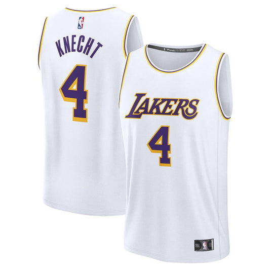 Los Angeles Lakers Dalton Knecht Fanatics Fast Break Replica Player Jersey - Association Edition - White