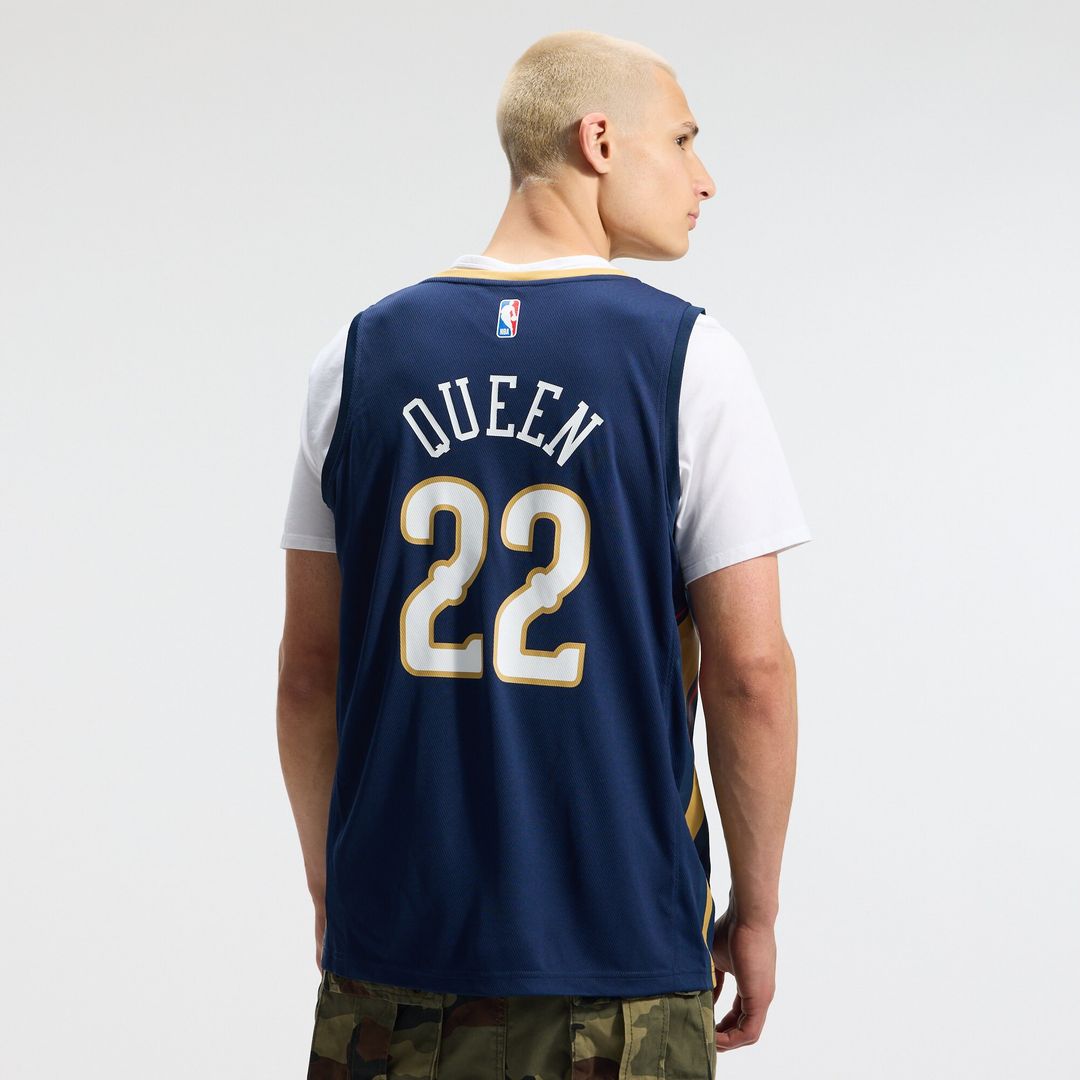 New Orleans Pelicans Derik Queen Fanatics Fast Break Replica Jersey - Icon Edition - Navy