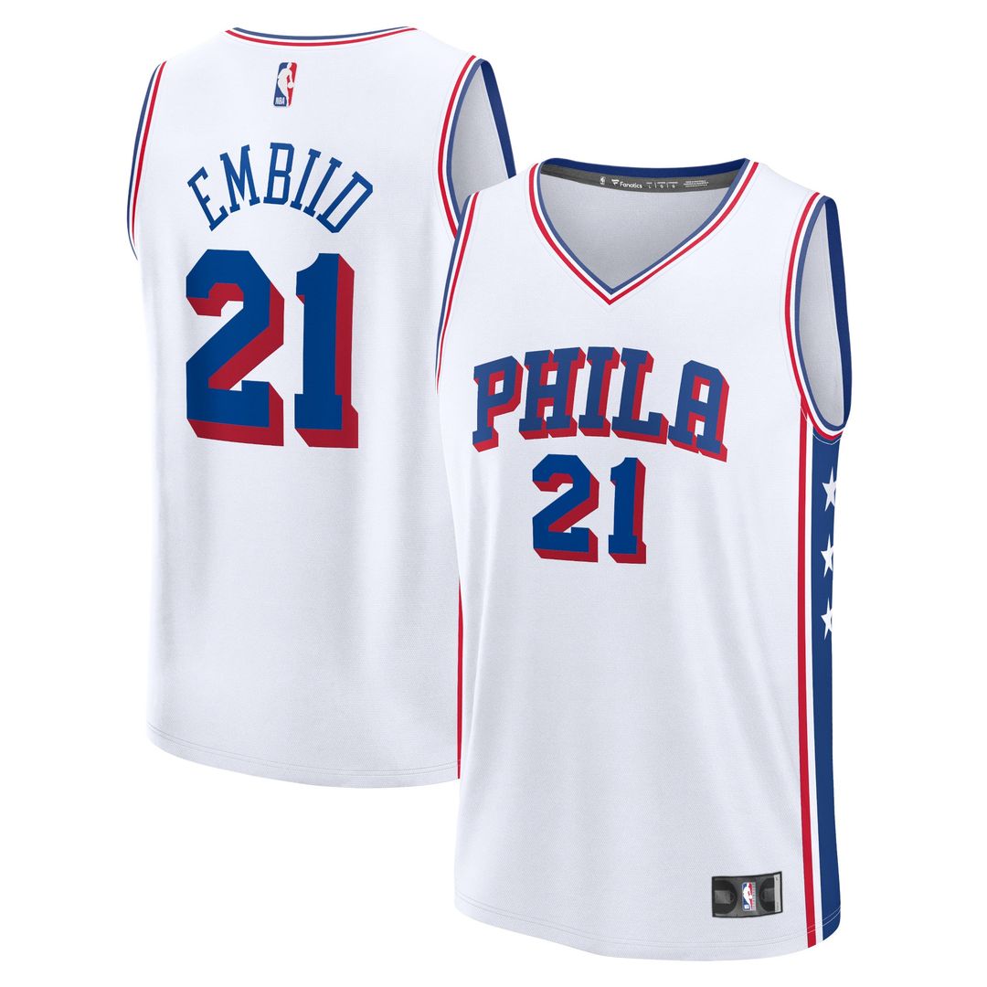 Philadelphia 76ers Joel Embiid Fanatics Fast Break Replica Jersey - Association Edition - White