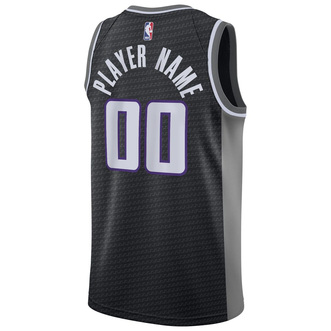 Sacramento Kings Nike Swingman Custom Jersey Black - Statement Edition