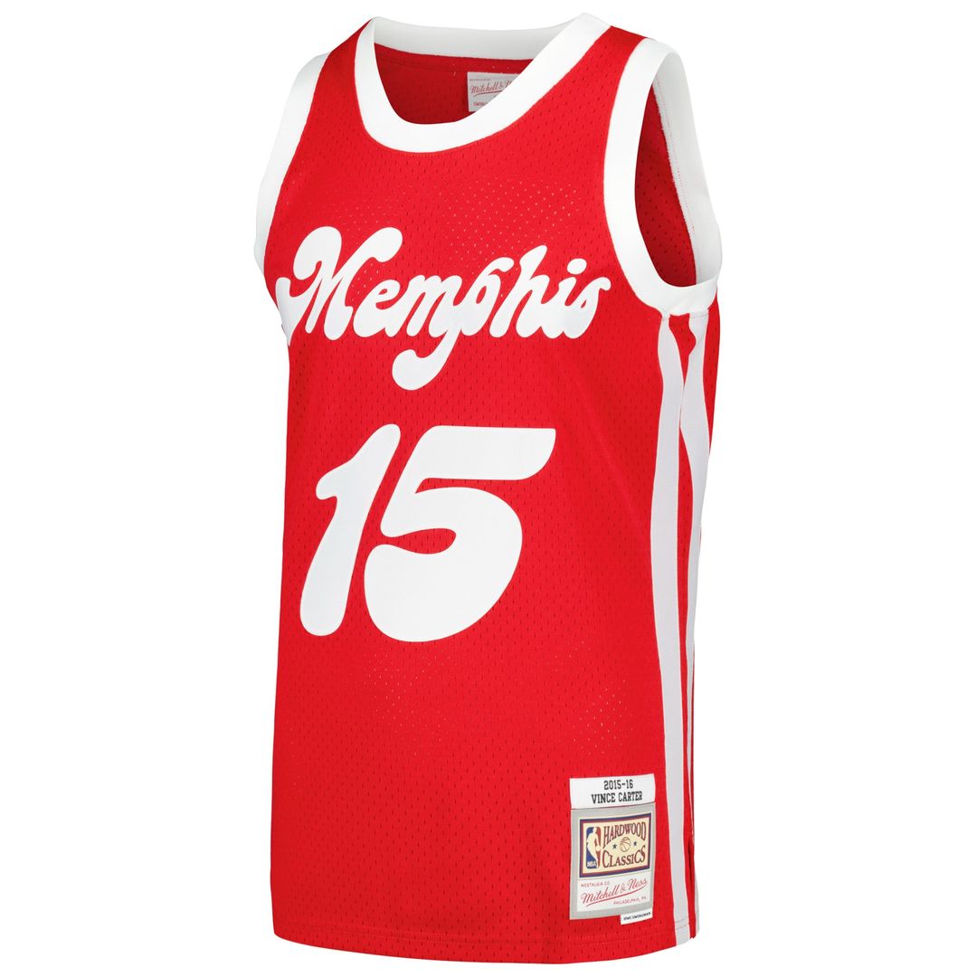 Memphis Grizzlies Vince Carter Mitchell & Ness 2015/16 Hardwood Classics Swingman Jersey - Red