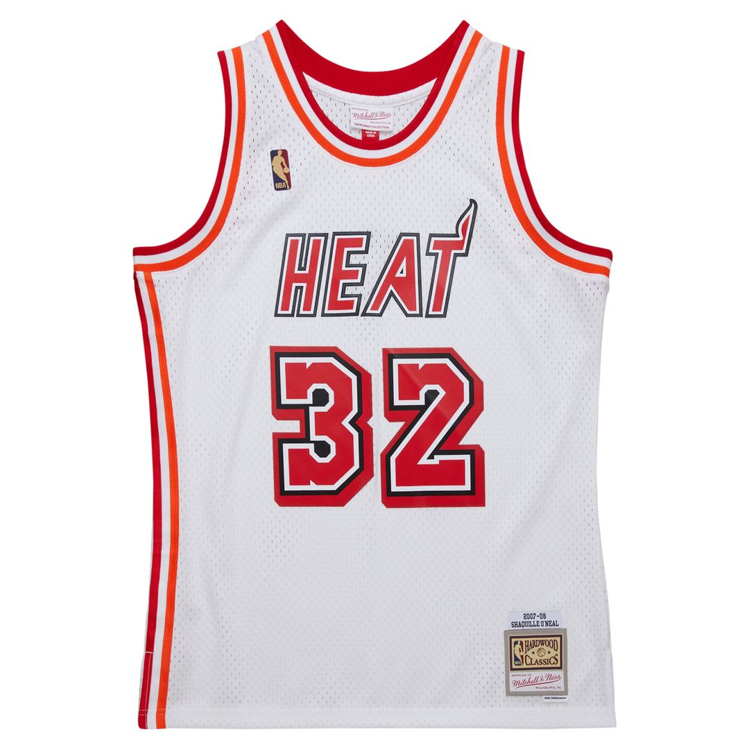 Miami Heat Shaquille O'Neal Mitchell & Ness 2007/08 Hardwood Classics Swingman Jersey - White