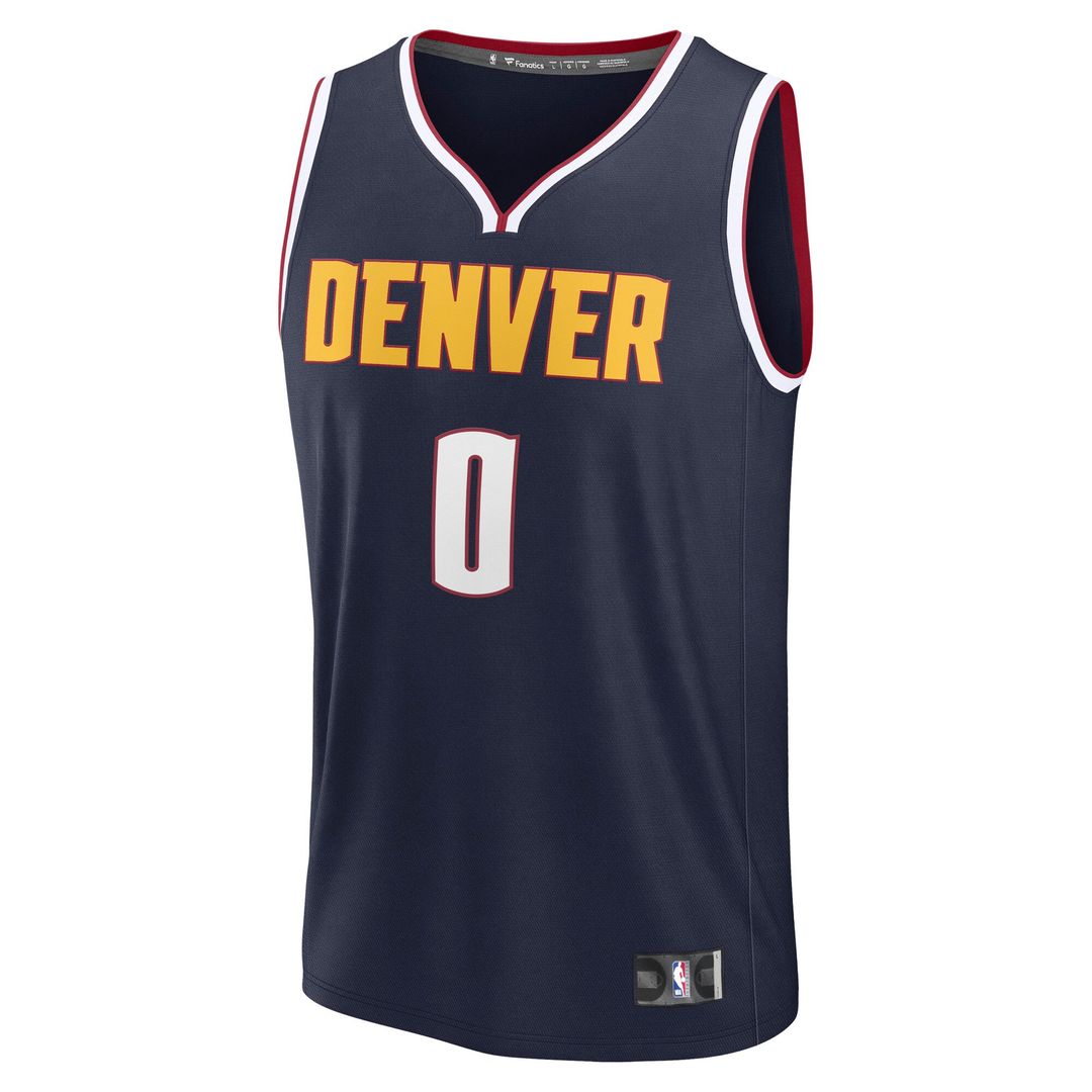 Denver Nuggets Christian Braun Fanatics Fast Break Replica Player Jersey - Icon Edition - Navy