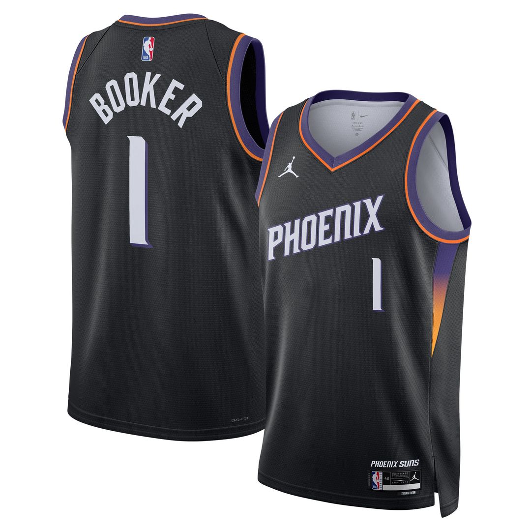Phoenix Suns Devin Booker Jordan Brand Unisex Swingman Jersey - Statement Edition - Black