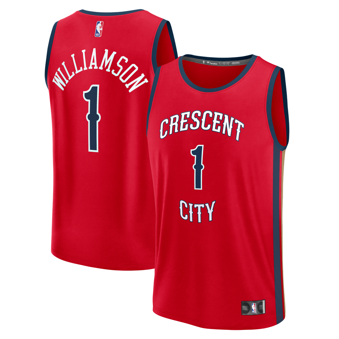 New Orleans Pelicans Zion Williamson Fanatics Youth Fast Break Player Jersey - Statement Edition - Red