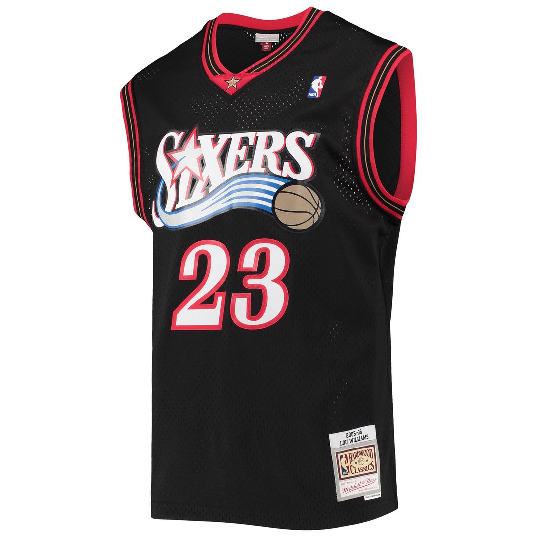 Philadelphia 76ers Lou Williams Mitchell & Ness 2005/06 Hardwood Classics Swingman Jersey - Black