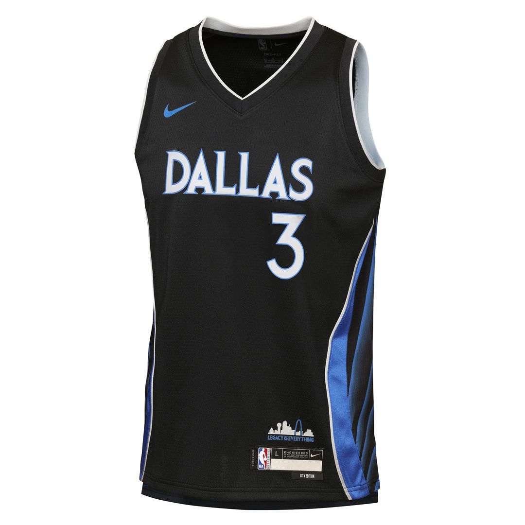 Dallas Mavericks Anthony Davis Nike Youth 2025/26 City Edition Swingman Jersey - Black