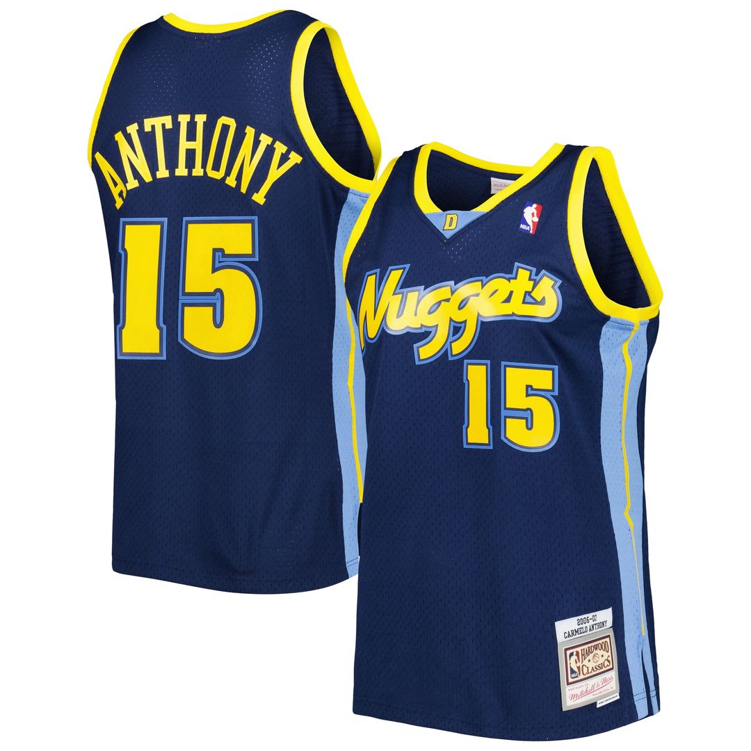 Denver Nuggets Carmelo Anthony Mitchell & Ness Hardwood Classics Swingman Jersey - Navy