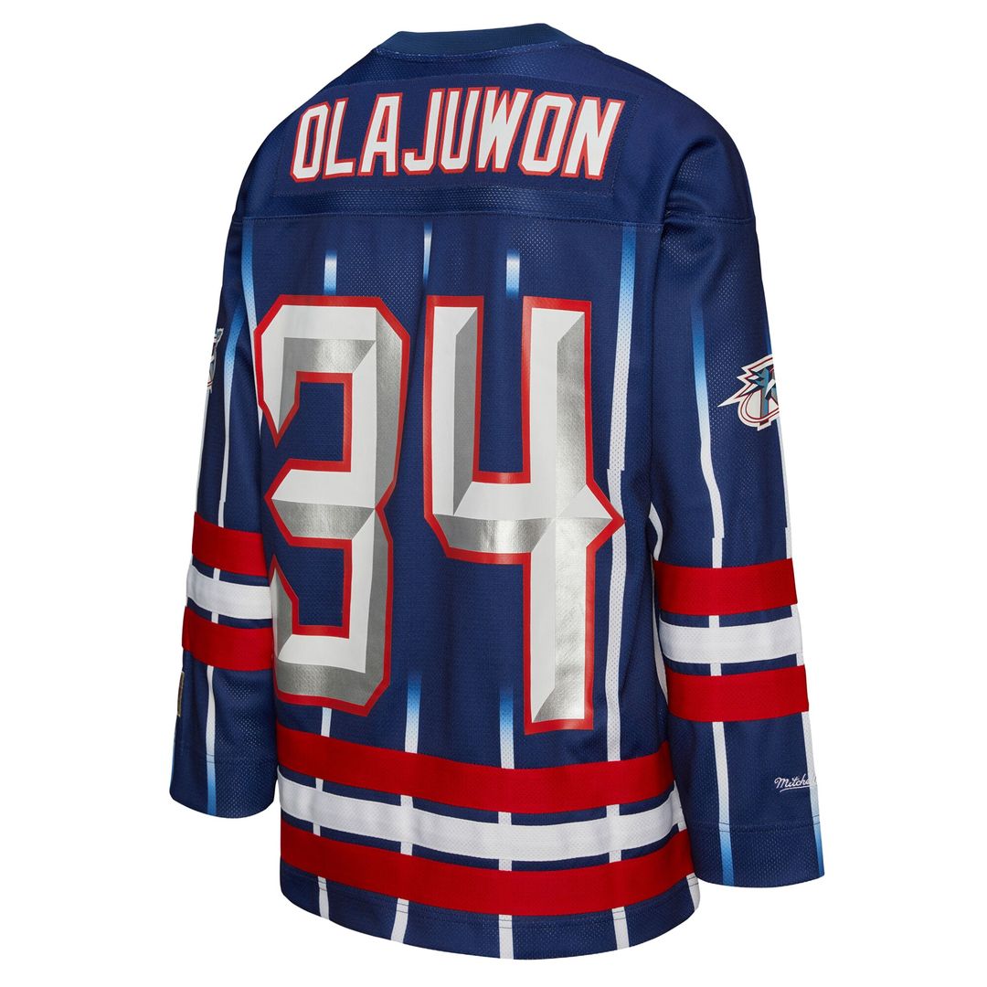 Houston Rockets Hakeem Olajuwon Mitchell & Ness Unisex Maxxed Out Fashion Hockey Jersey - Navy