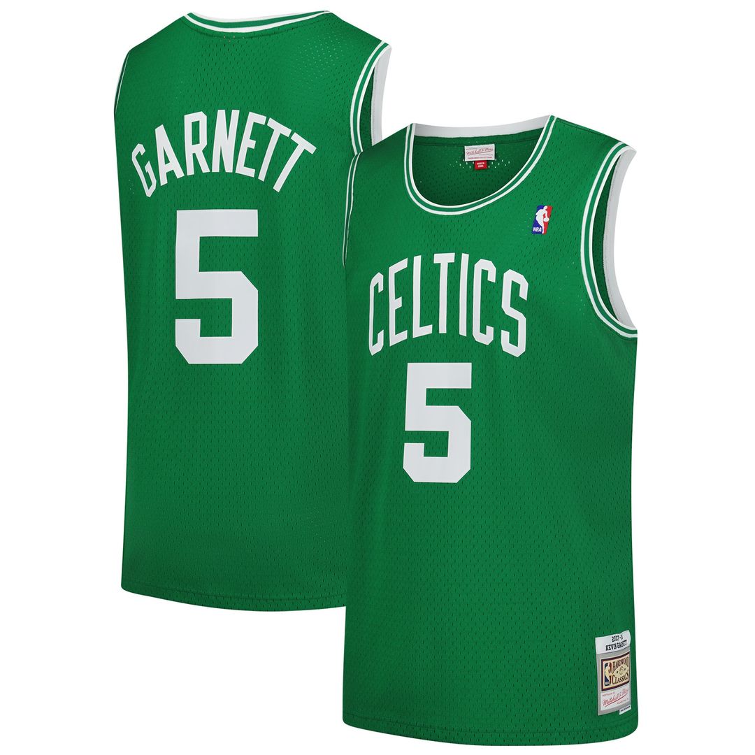 Boston Celtics Kevin Garnett Mitchell & Ness 2007/08 Hardwood Classics Swingman Jersey - Kelly Green