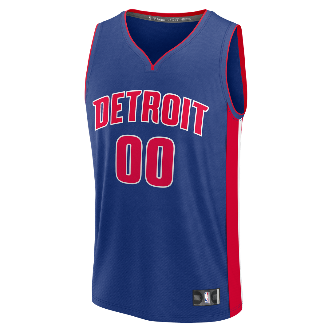 Detroit Pistons Fanatics Fast Break Custom Jersey - Icon Edition - Blue