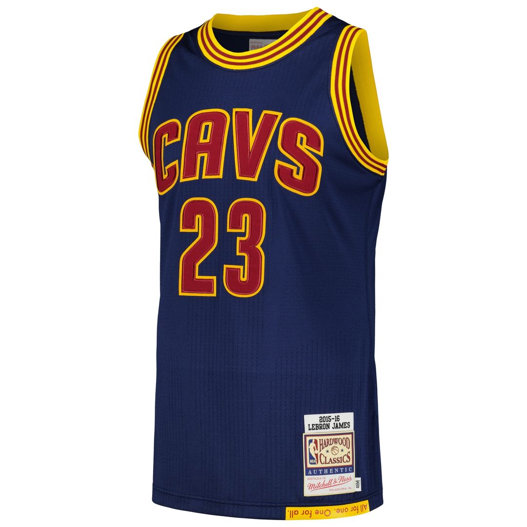 Cleveland Cavaliers LeBron James Mitchell & Ness 2015/16 Hardwood Classics Authentic Jersey - Navy