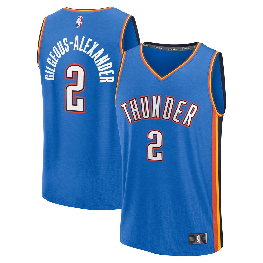 Oklahoma City Thunder Shai Gilgeous - Alexander Fanatics Fast Break Replica Player Jersey - Icon Edition - Blue