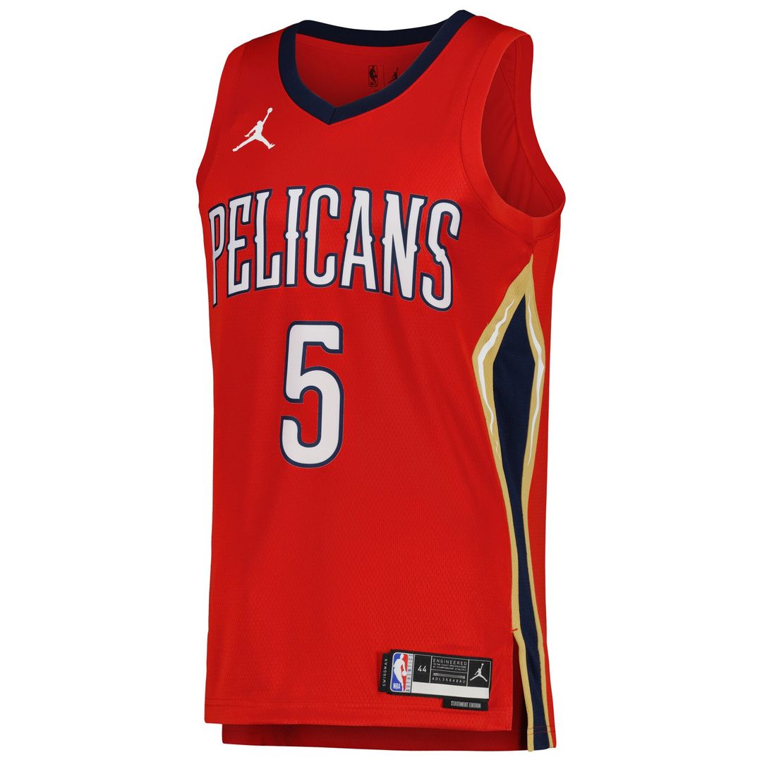 New Orleans Pelicans Herbert Jones Jordan Brand Unisex Swingman Jersey - Statement Edition - Red