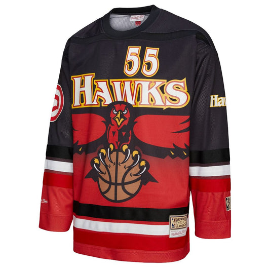 Atlanta Hawks Dikembe Mutombo Mitchell & Ness Unisex Maxxed Out Fashion Hockey Jersey - Red