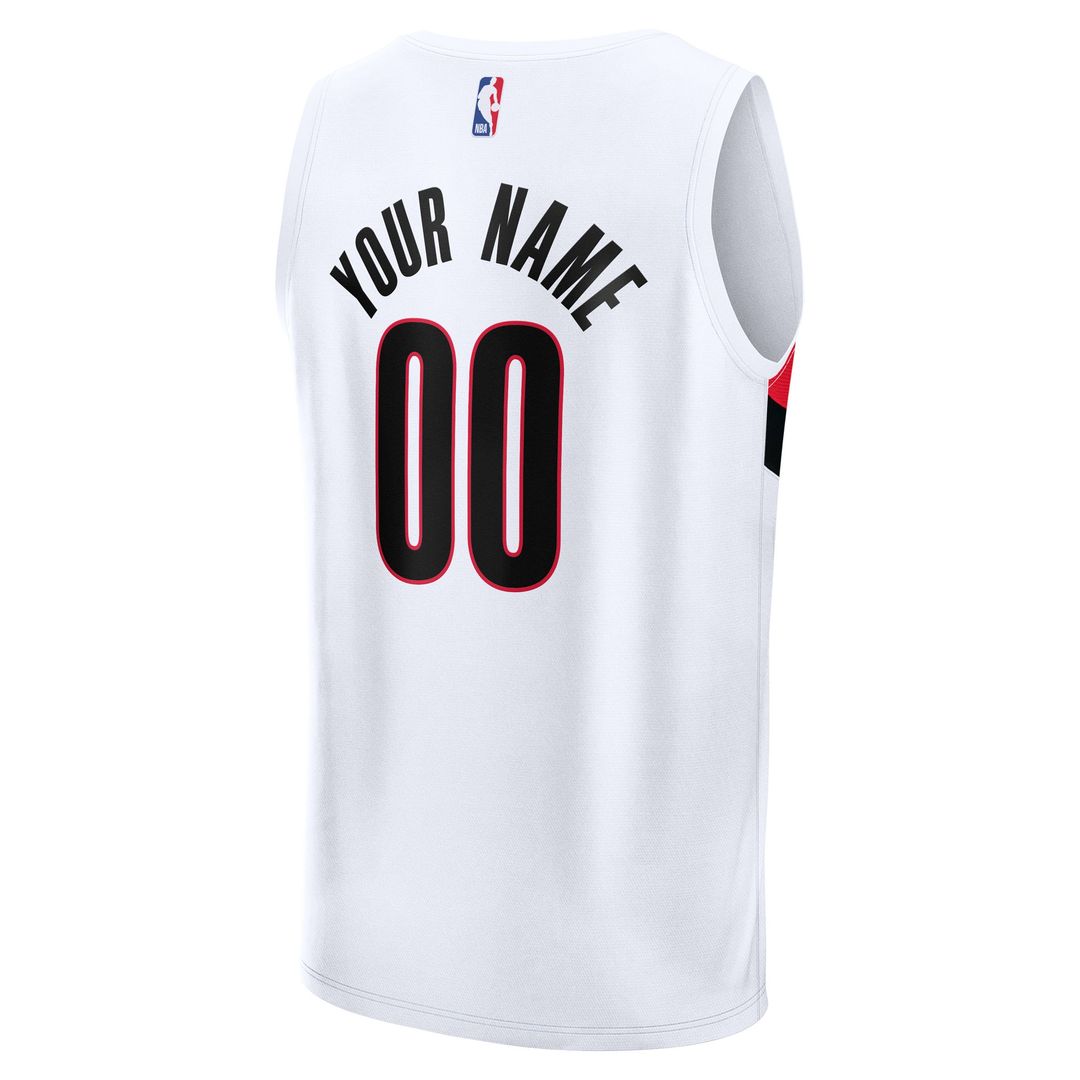 Portland Trail Blazers Fanatics Fast Break Replica Custom Jersey - Association Edition - White
