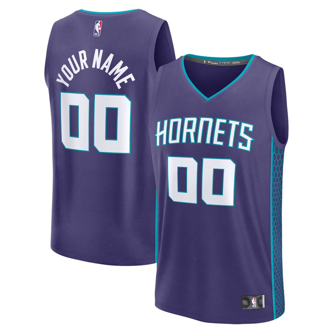 Charlotte Hornets Fanatics Fast Break Custom Jersey - Icon Edition - Purple