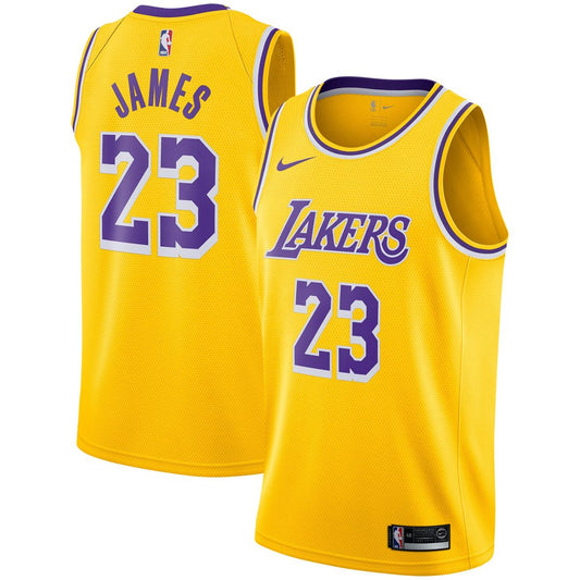 Los Angeles Lakers LeBron James Nike Swingman Player Jersey Gold - Icon Edition