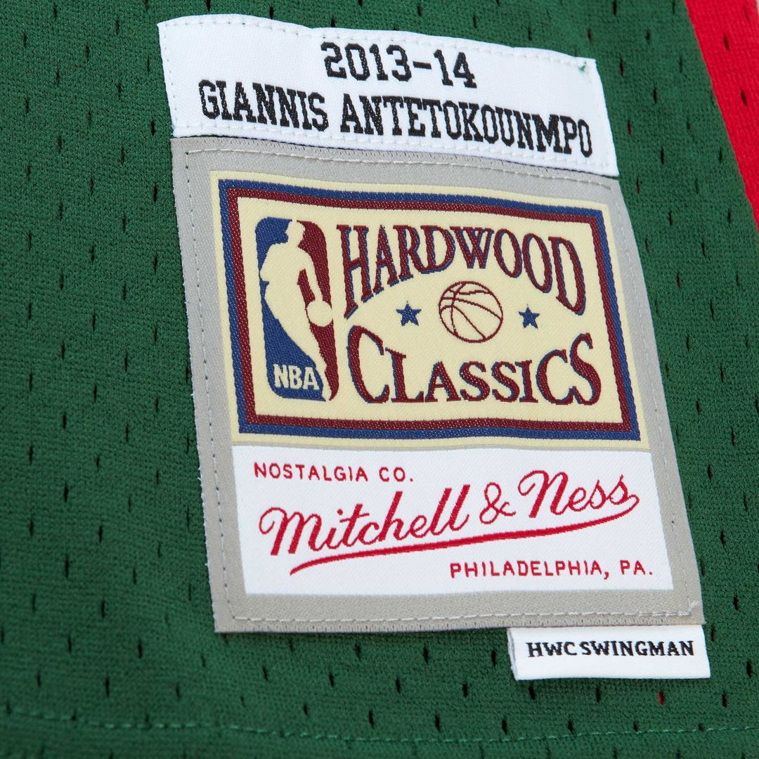 Milwaukee Bucks Giannis Antetokounmpo Mitchell & Ness 2013/14 Hardwood Classics Swingman Jersey - White