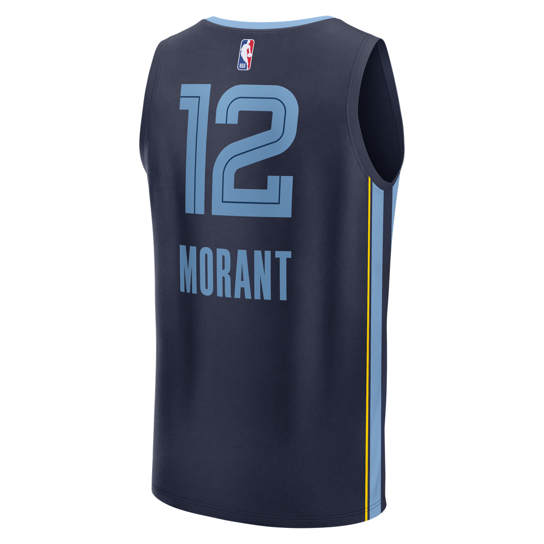 Memphis Grizzlies Ja Morant Fanatics Youth Fast Break Replica Player Jersey - Icon Edition - Navy