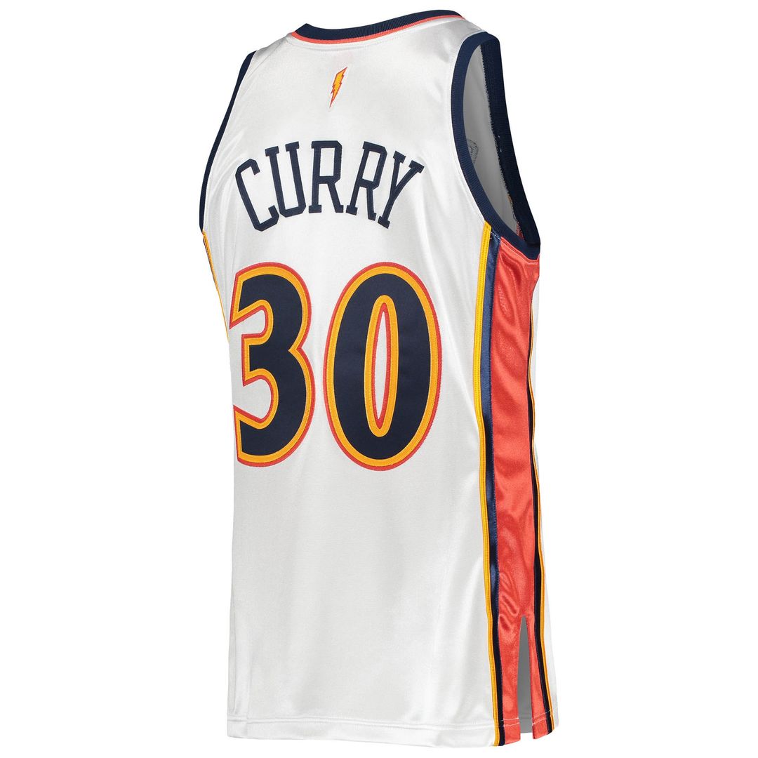 Golden State Warriors Stephen Curry Mitchell & Ness 2009/10 Hardwood Classics Authentic Jersey - White