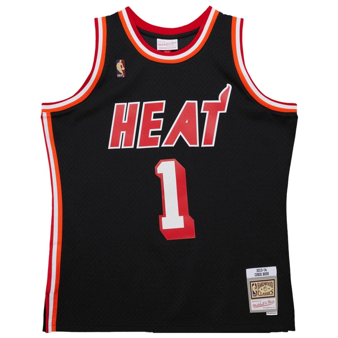 Miami Heat Chris Bosh Mitchell & Ness 2013/14 Hardwood Classics Swingman Jersey - Black