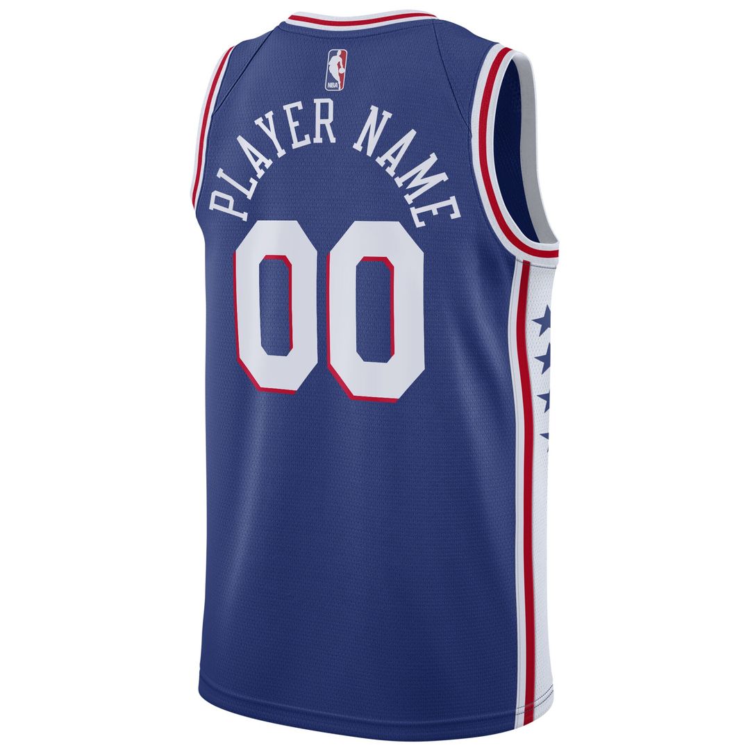 Philadelphia 76ers Nike 2020/21 Swingman Custom Jersey - Icon Edition - Royal
